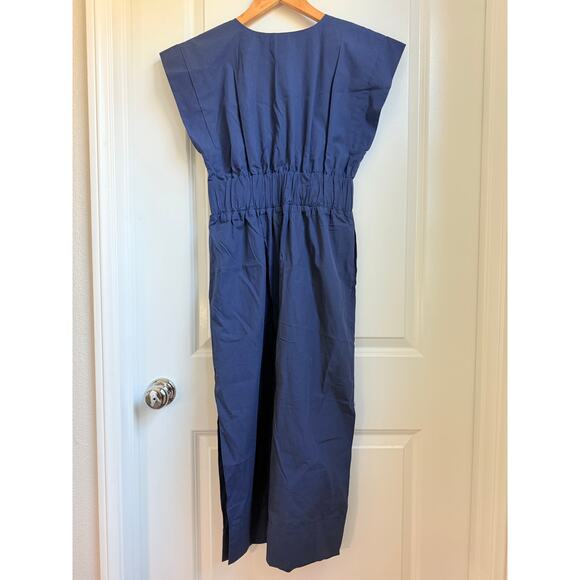 MISA‎ Los Angeles Claudine Dress Midnight Blue Poplin XS Casual Vacation - Picture 6 of 10